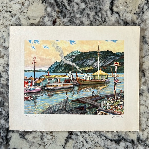 Nicholas Hornyansky Print - Houseboats on the Cabano - Picture 3 of 8